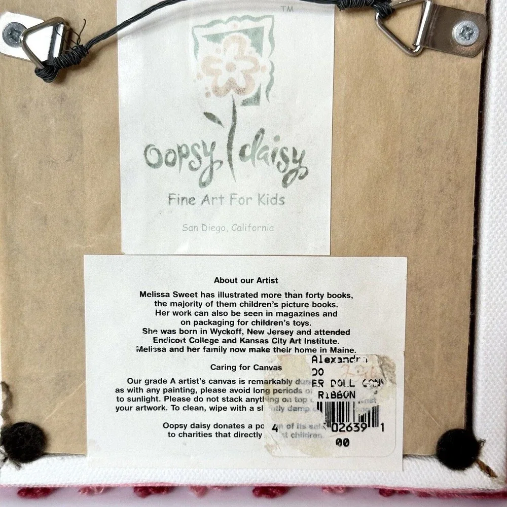 lot‎ of 2 Oopsy Daisy kids 5x7” art work By Melissa Sweet Wall Decor